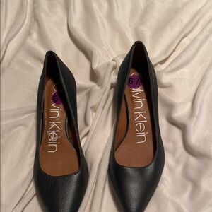 Calvin Klein Black Leather Heels